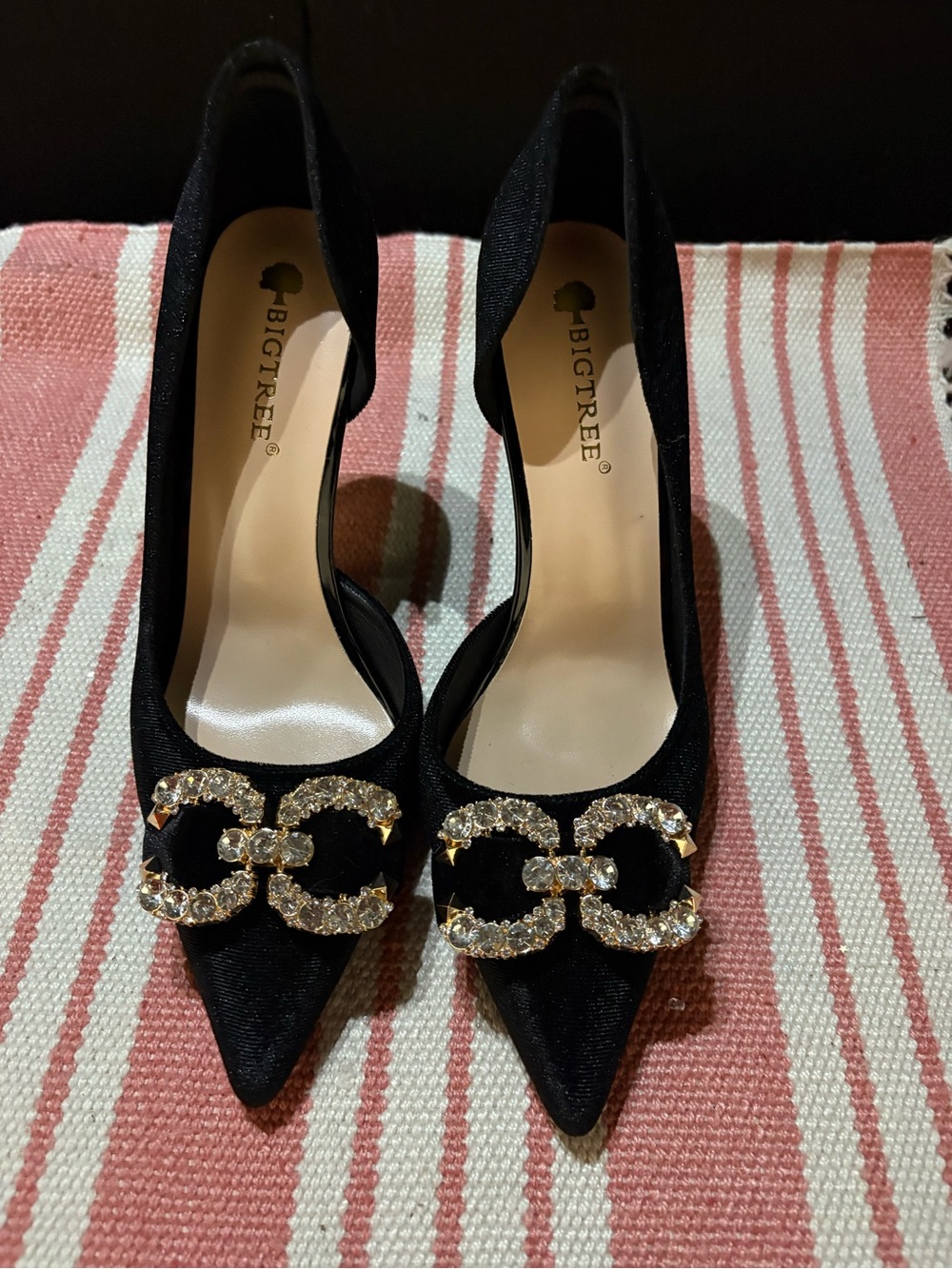 Bigtree black pointed-toe stiletto size 10